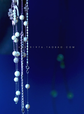 礼物珍珠宝石复古感长项链