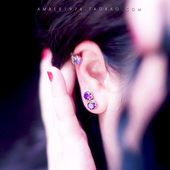 成人童话No.24Close you｜外贸原单精工水晶钻镀金王冠耳钉2色