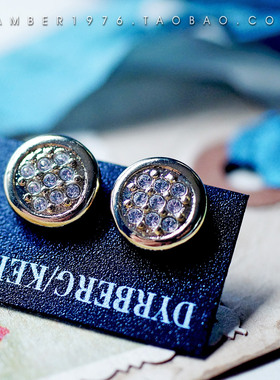 No.5「水晶格」DYRBERG/KERN 微镶镶嵌宝石合金镀金优雅耳钉