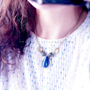 Prussian Blue 12｜Vintage古董Monet 宫廷巴洛克风格项链