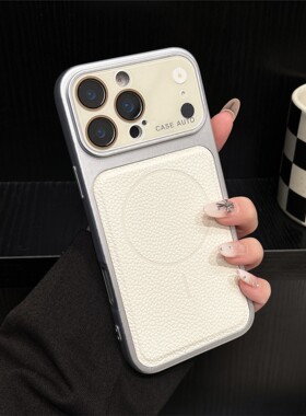 适用苹果17手机壳iPhone16新款秒变17promax皮纹大视窗15水晶镜头14pm全包防摔ip13磁吸保护套12高级感女款11