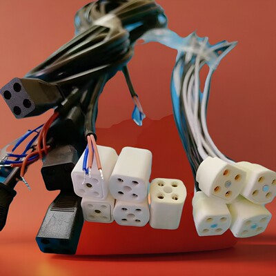 紫外线单端四针灯管线水处理灯管电源线四孔插头线防水型全铜线