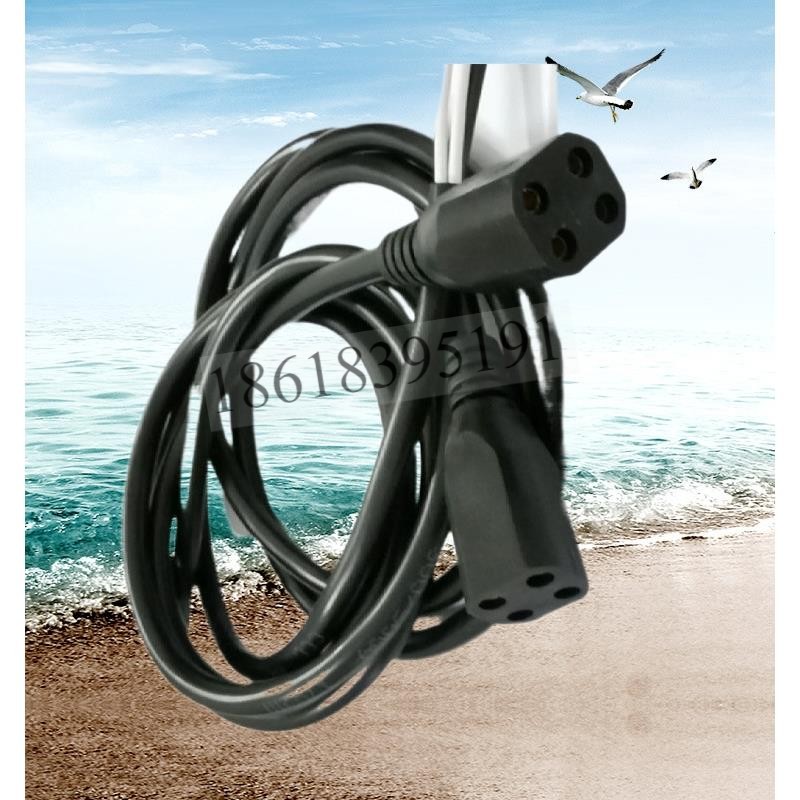 现货UV紫外线杀菌灯座单端四针脚T5陶瓷灯头带线接头G10q四孔插头