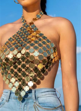 欧美外贸2022wish亚马逊Ebay热销性感亚克力吊带背心Z20345