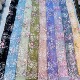 N97跨境彩色花朵珠绣亮片立体刺绣网纱时尚 面料制衣洋服布料剪花