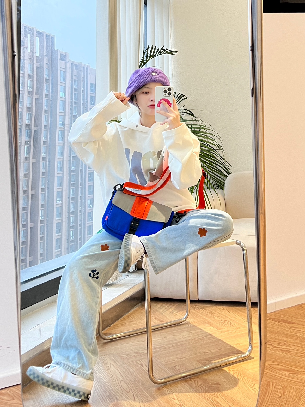 RDBK正品男女生克莱因蓝斜挎包休闲邮差包情侣款单肩包潮牌小包