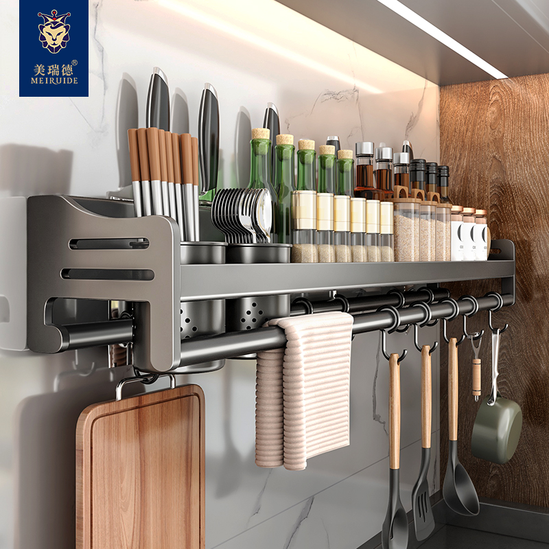 不锈钢厨房置物架免打孔