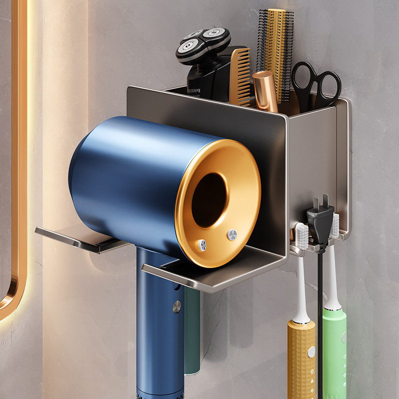 卫生间置物架吹风机支架壁挂牙刷杯架免打孔纸巾收纳架浴室风筒架,家庭/个人清洁工具,浴室角架/置物架,淘宝优惠券,粉丝福利购,淘宝优惠卷