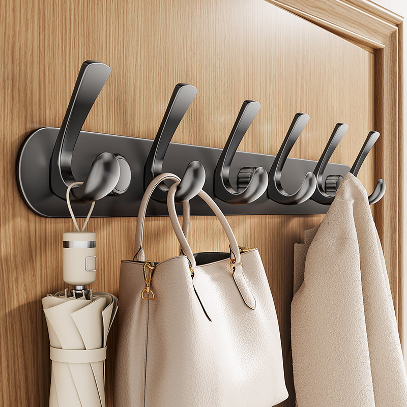 进门挂衣钩壁挂墙上免打孔玄关入户门口排钩挂钩衣帽钩门后挂衣架,收纳整理,挂钩/粘钩,淘宝优惠券,粉丝福利购,淘宝优惠卷