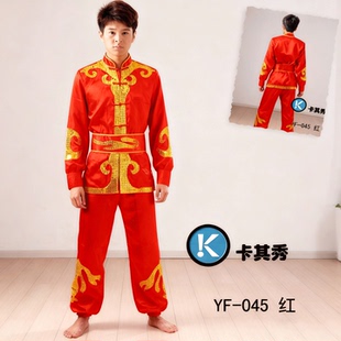 艺博舞龙服装打鼓服表演舞龙灯舞狮子道具秧歌服装演出服订制写字