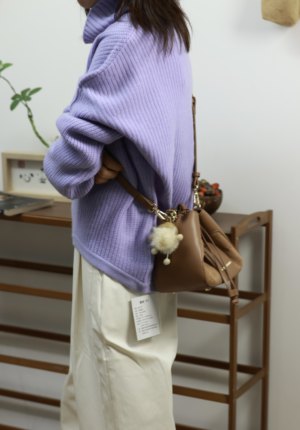 【LU】 山羊绒加厚元宝针高领毛衣 双线加厚