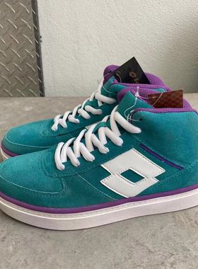 LOTTO 乐途 女子 经典系列 纯牛皮高帮运动休闲板鞋 ELJF088-3