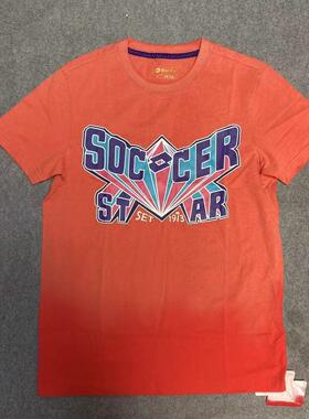 天津老版LOTTO 乐途 男子 足球之星系列休闲运动T恤 纯棉