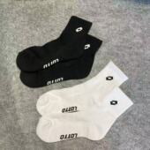 均码 散装 男子 秋冬保暖纯棉毛巾底吸汗运动袜 LOTTO 乐途