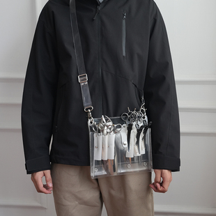 2026新款透明9支装剪刀包发型师腰包美发斜跨包宠物美容剪刀包