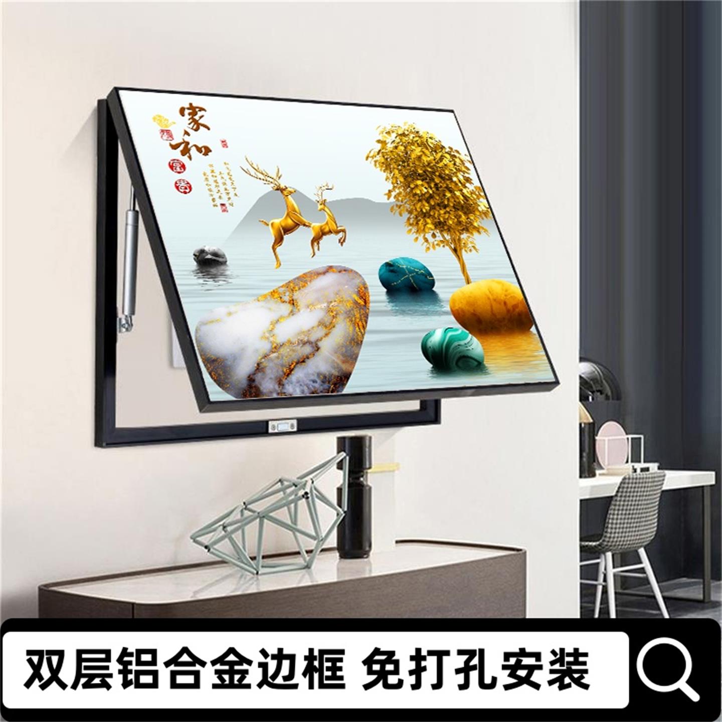 新款加厚铝合金电表箱装饰画图片