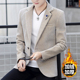 加绒小西装 男外套男士 韩版 秋冬季 修身 水貂绒西服青年休闲加厚毛呢