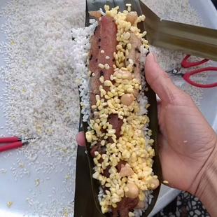 广东茂名高州云潭特产花生五花肉粽绿豆粽子真空包装家庭装勒古粽