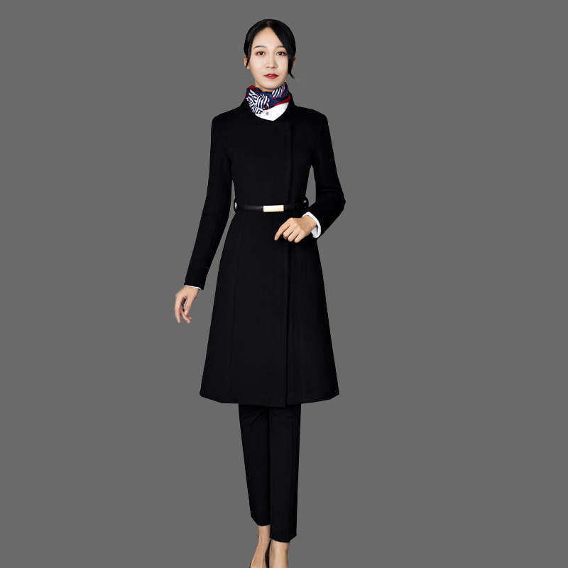 空姐呢子大衣羊毛工装