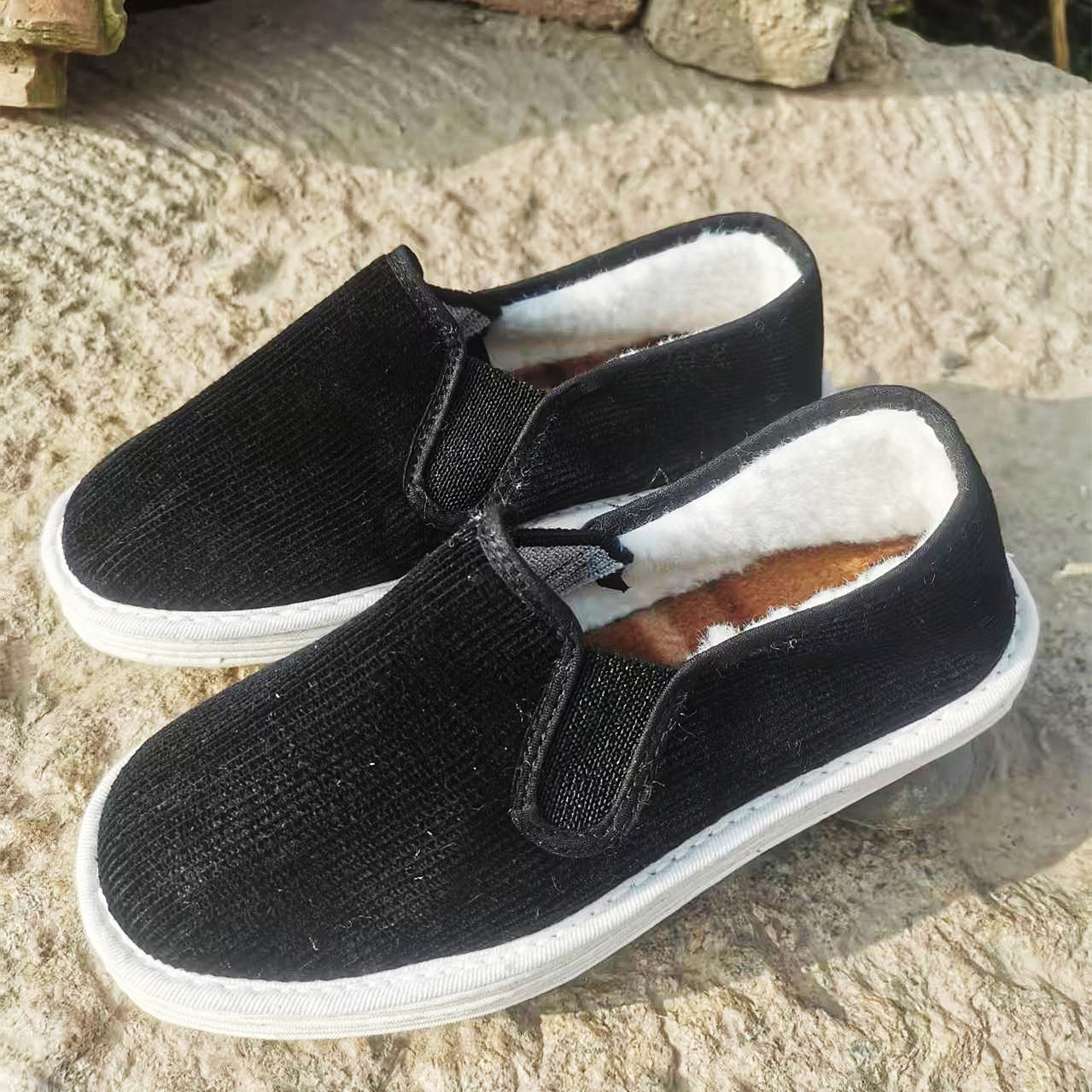 加绒儿童千层底布鞋学生宝宝小朋友二棉鞋透气男女童孩子手工布鞋