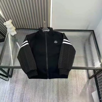 2025新款黑色开衫卫衣男士立领外套休闲潮流夹克爆款棒球服上衣潮