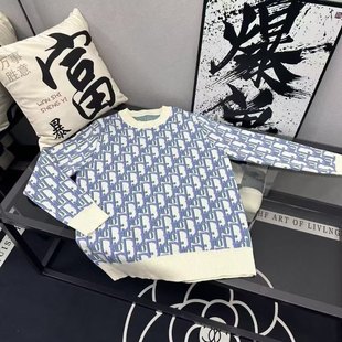 秋冬季毛衣男高级感圆领修身保暖上衣百搭男士新款休闲打底针织衫