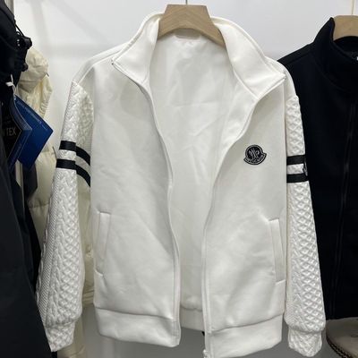 男士立领白色开衫卫衣外套休闲潮流夹克上衣2025新款爆款棒球服潮