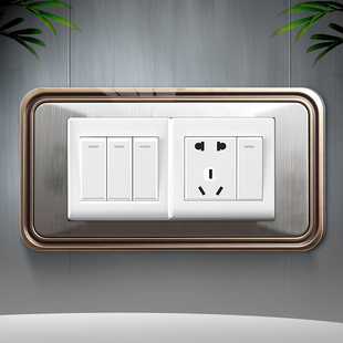 欧式开关插座保护套仿木纹轻奢风高级感纯色亚克力防脏遮丑装饰贴