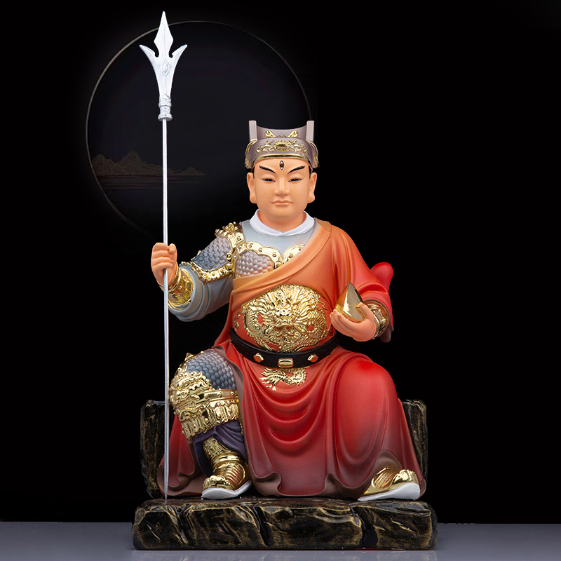 汉白玉华光大帝坐式神像华光马灵官天君元帅家居中式桌面摆件新款
