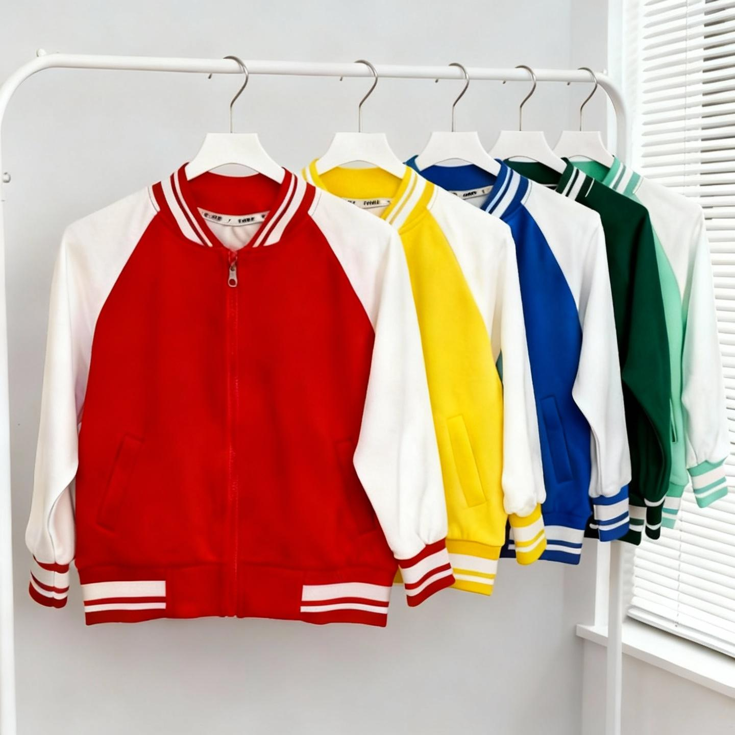 2025秋季新款女童男童棒球服外套女童儿童冲锋衣童装时尚拉链宽松