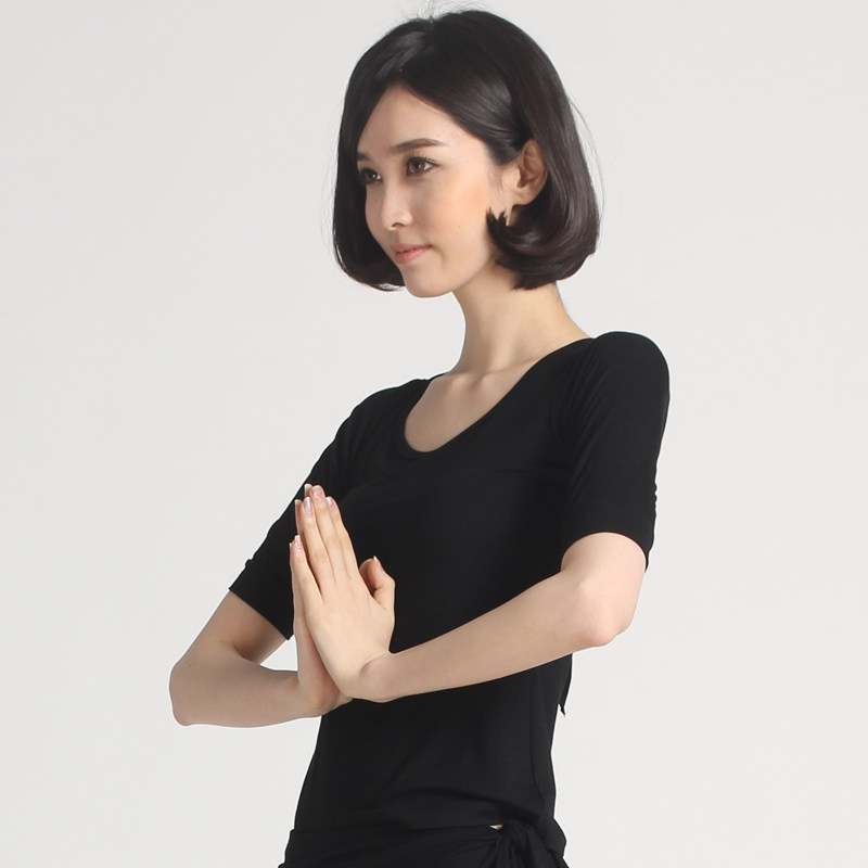 舞蹈练功服新款中袖广场舞上衣