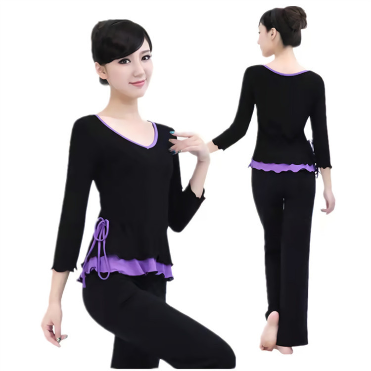 新款成人女舞蹈运动练功服套装