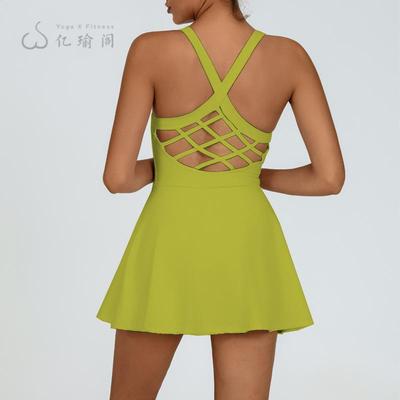 瑜伽连体速干防走光运动裙
