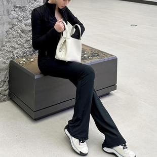 紧身健身代运动高个子修身 32.5寸喇叭裤 裸感裤 女瑜伽裤 露厂 国际版