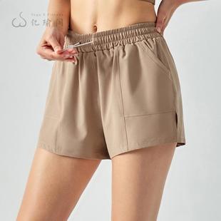 高腰提臀防走光瑜伽裤 运动短裤 篮球裤 速干休闲跑步健身裤 女夏季