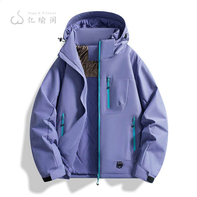冲锋衣男女冬季加厚保暖棉服加热