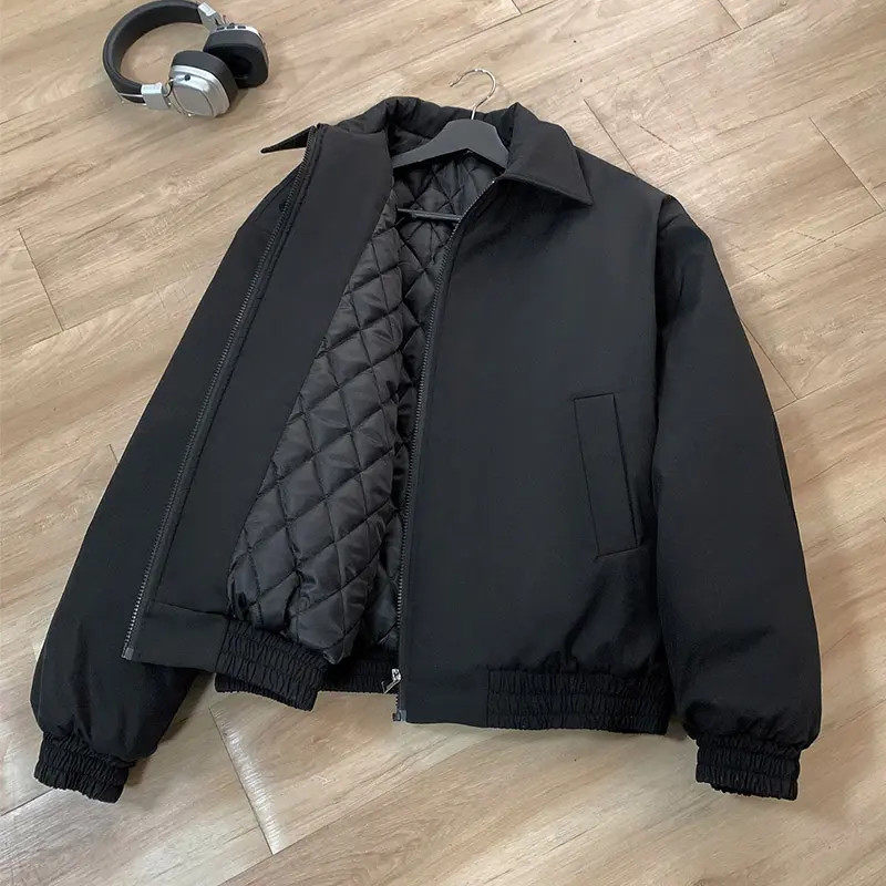 美式潮流飞行员夹克棉服男冬季宽松翻领棉衣外套加厚保暖痞帅袄子