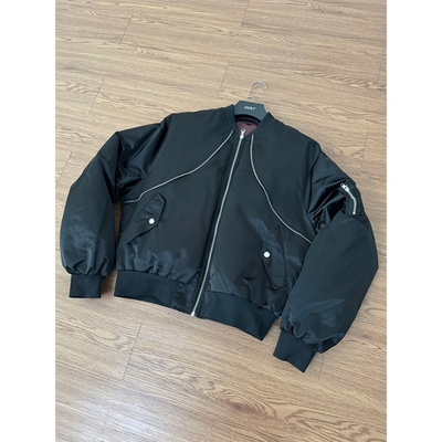 雅奢红内bomber飞行夹克棉服男款冬季小众高级感拉链ma1棉衣外套