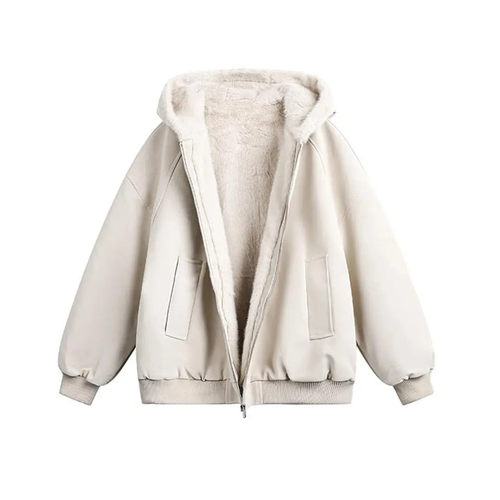 【年底清仓】荔枝纹皮座山雕加绒夹棉连帽棉服男女冬季保暖宽松外