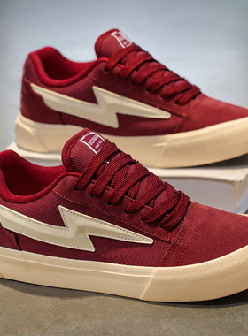 男鞋子潮鞋新款面包鞋低帮闪电帆布鞋男韩版百搭痞帅运动港风板鞋