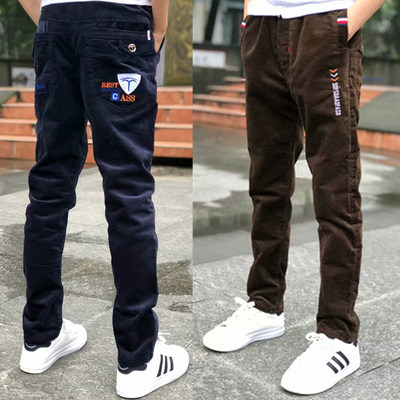 男童裤子2025新款秋冬装加绒加厚韩版中大童灯芯绒长裤休闲裤儿童