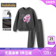 儿童衣服秋冬季 新款 童装 巴拉巴拉女童加绒运动套装 宝宝卫衣裤 子