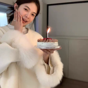 hers千金感手工制作羊毛外套女92631 一勺甜 孤品清仓