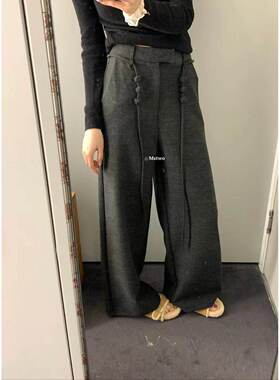 【孤品清仓】METWO 10239#球球手工西裤女挂绳设计休闲裤