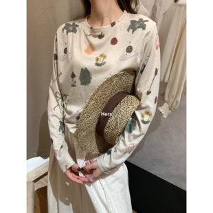 T恤防晒衫 hers趣味印花宽松长袖 METWO 10153 孤品清仓