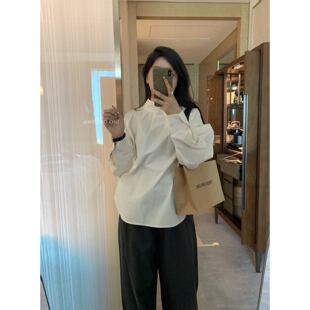 可双面穿上衣女8024小立领叠穿衬衫 孤品清仓