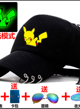 网红发光百搭遮阳帽