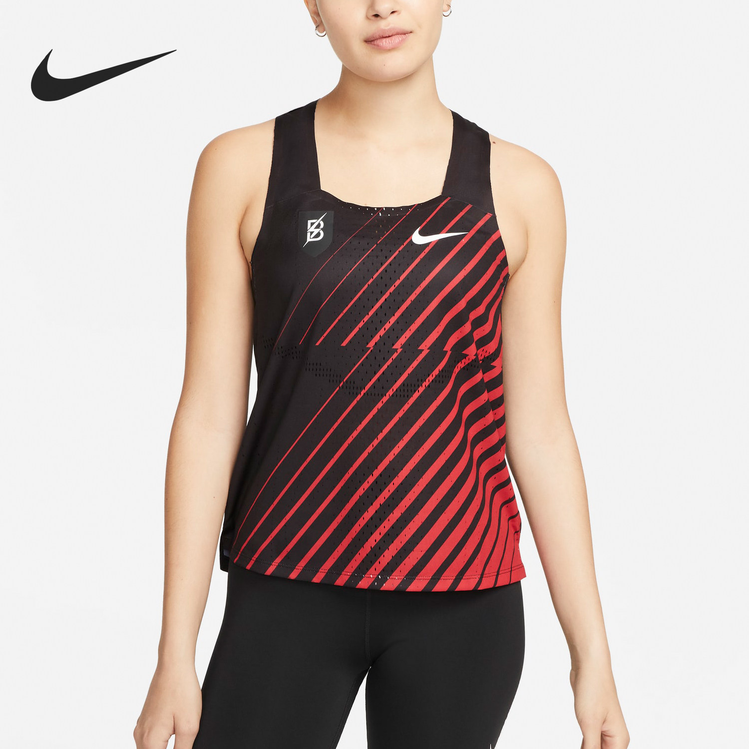 Nike/耐克正品时尚女士跑步网透气反光无袖T恤DR5849-010