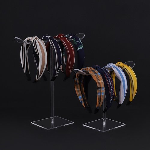 头箍发箍收纳架头巾发带陈列架亚克力透明头饰展示架发箍拍摄直播