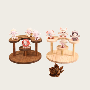 摆摊展示架实木创意桌面饰品摆件展示台陈列收纳架美工区化妆品架